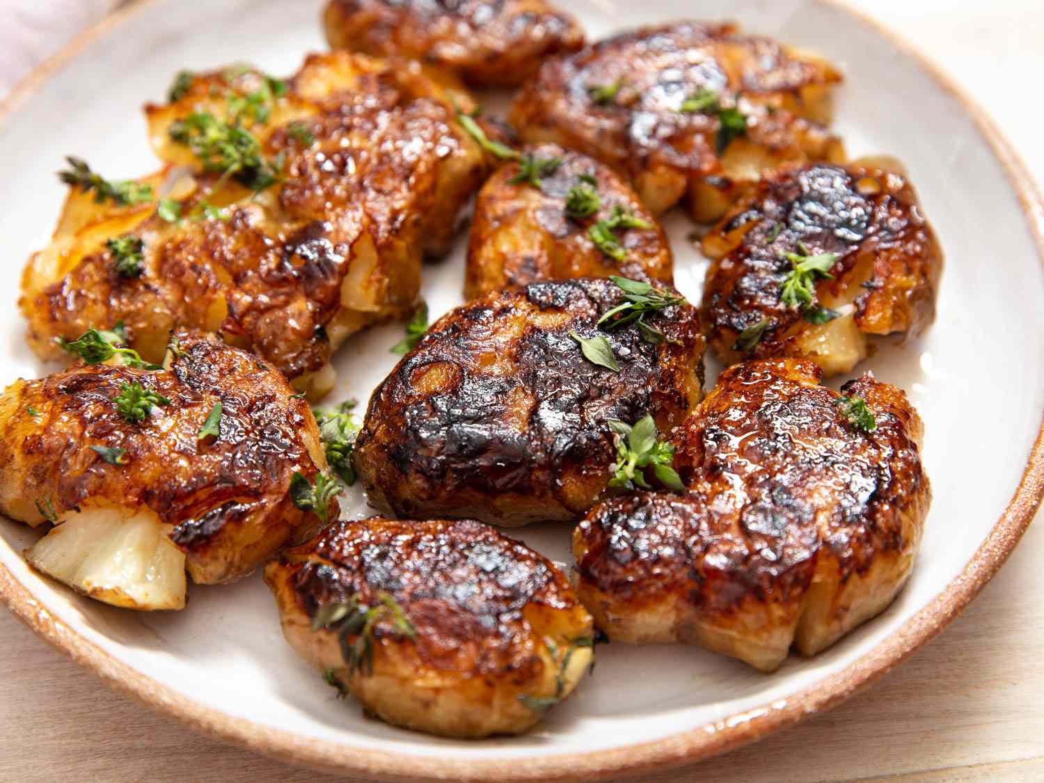 Smashed Sunchokes With Thyme-Butter Recipe Image