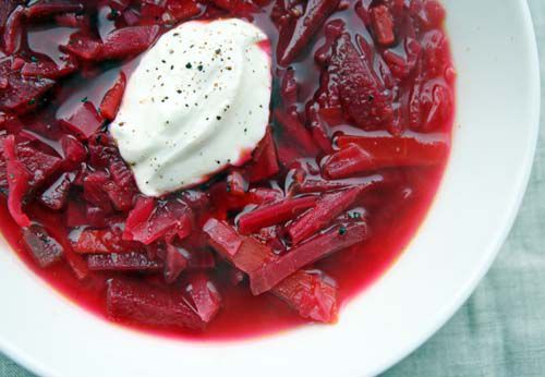 Dinner Tonight: Vegetarian Borscht Recipe Image