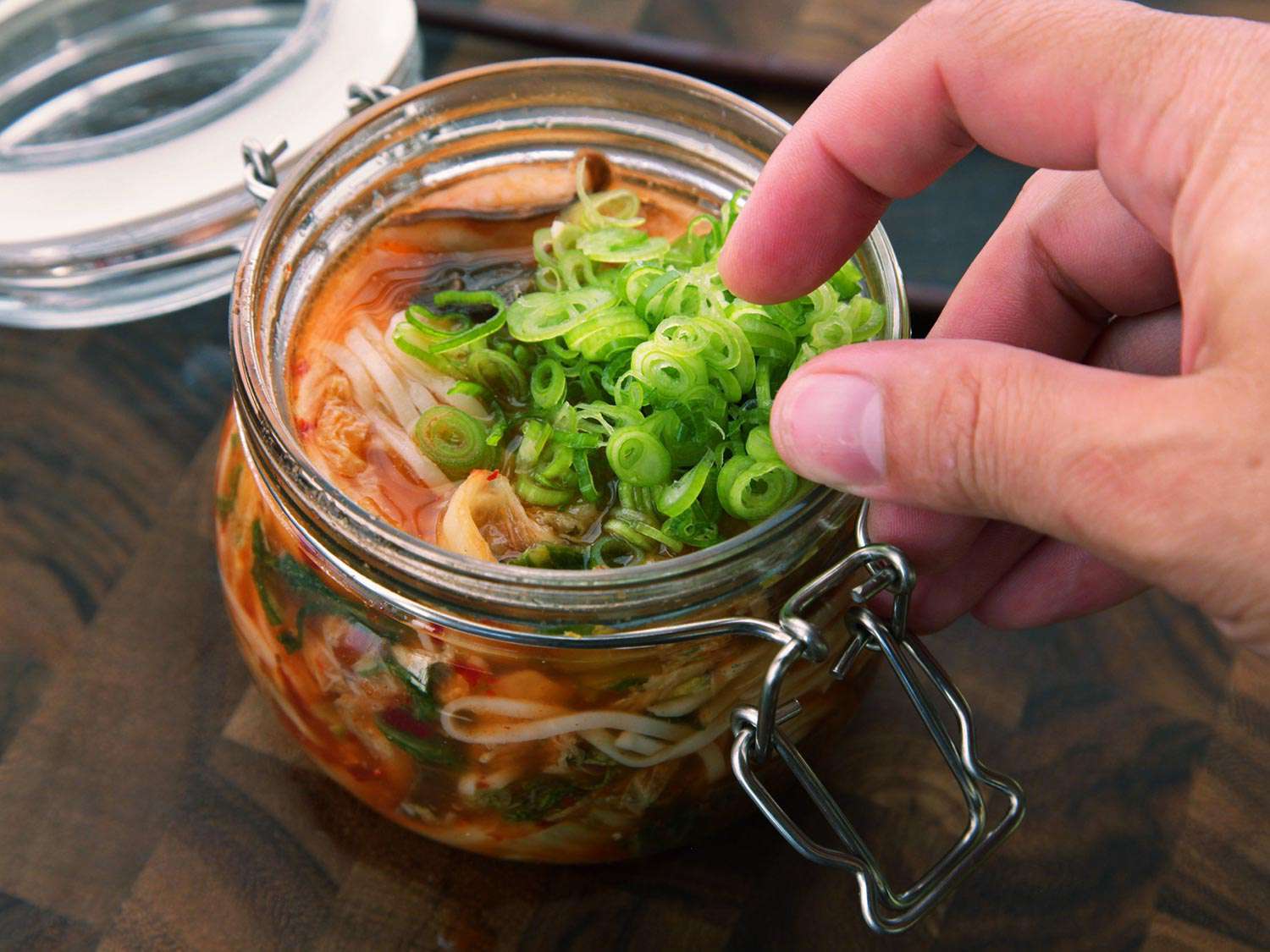DIY Spicy Kimchi Beef Instant Noodles Recipe Image
