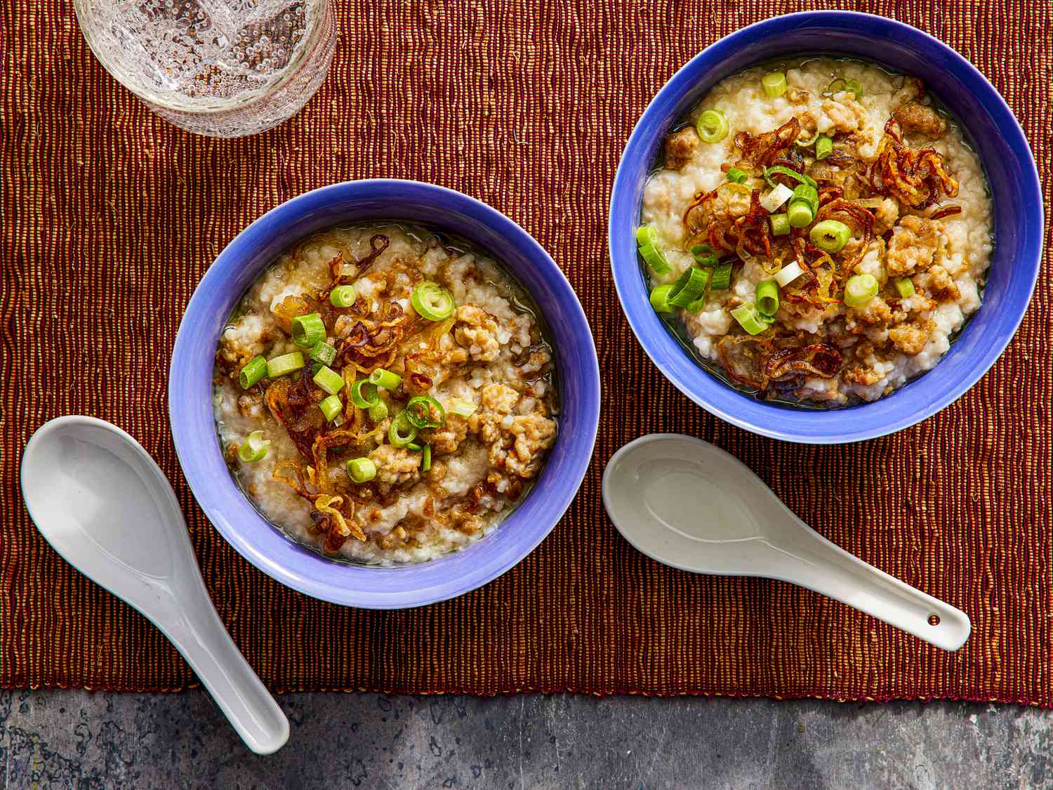 Congee (Rice Porridge) with Minced Pork and Crispy Shallots Recipe Image