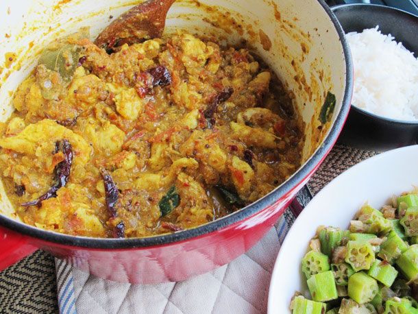 Chettinad Chicken Curry with Okra Recipe Image