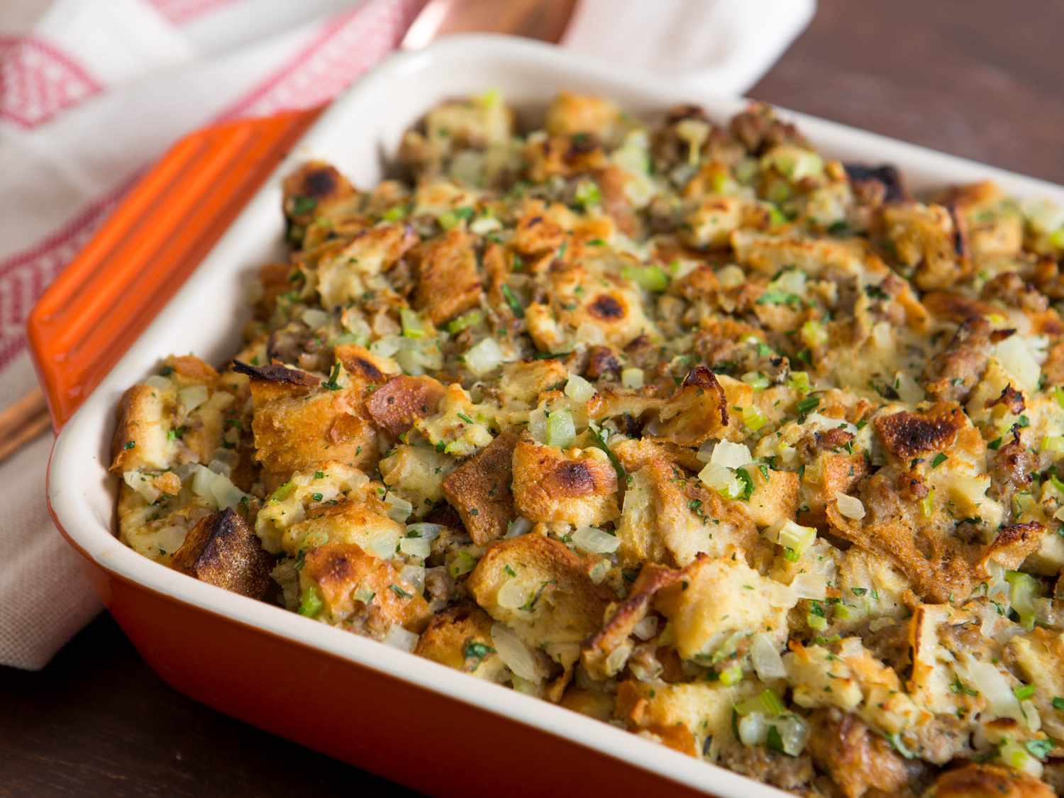 Oyster Stuffing With Fennel, Tarragon, and Sausage Recipe Image