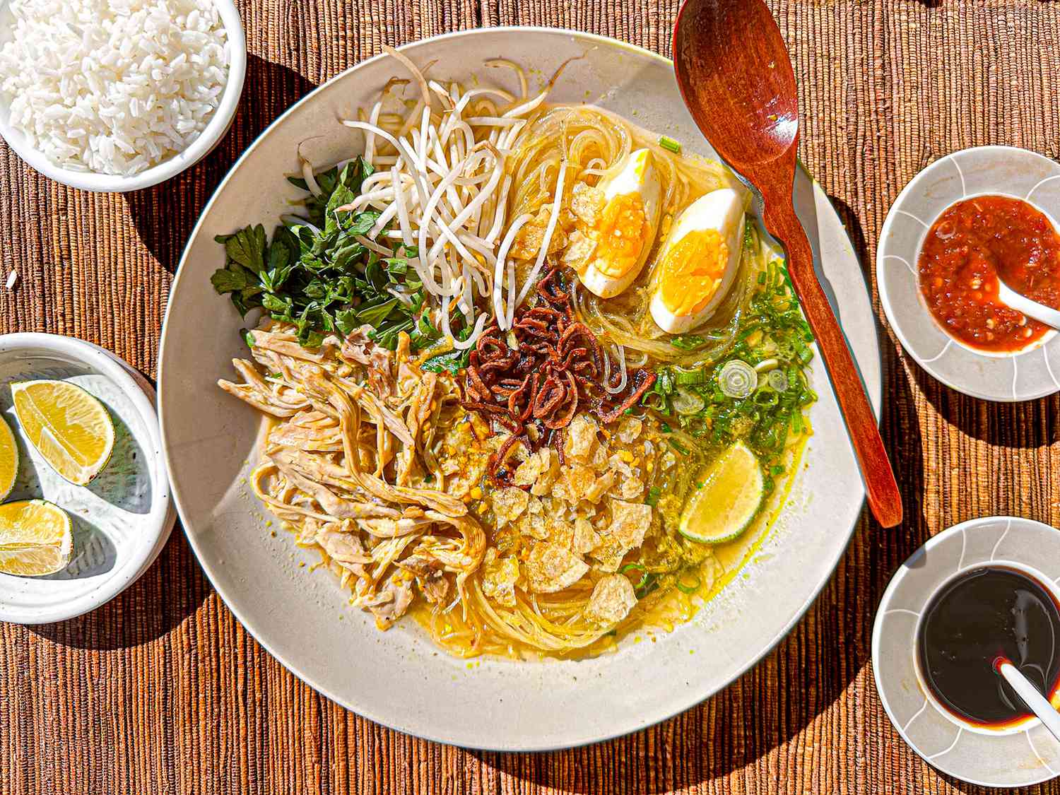 Soto Ayam Madura (Indonesian Chicken Noodle Soup) Recipe Image