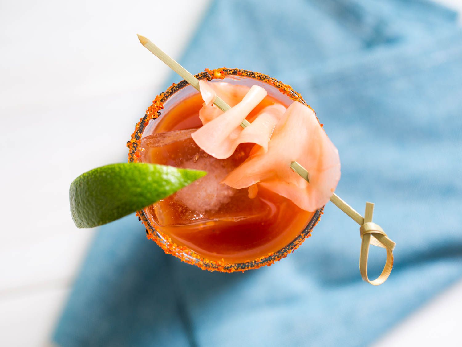 <em>Shochu</em> Bloody Mary With Wasabi and Pickled Ginger Recipe Image