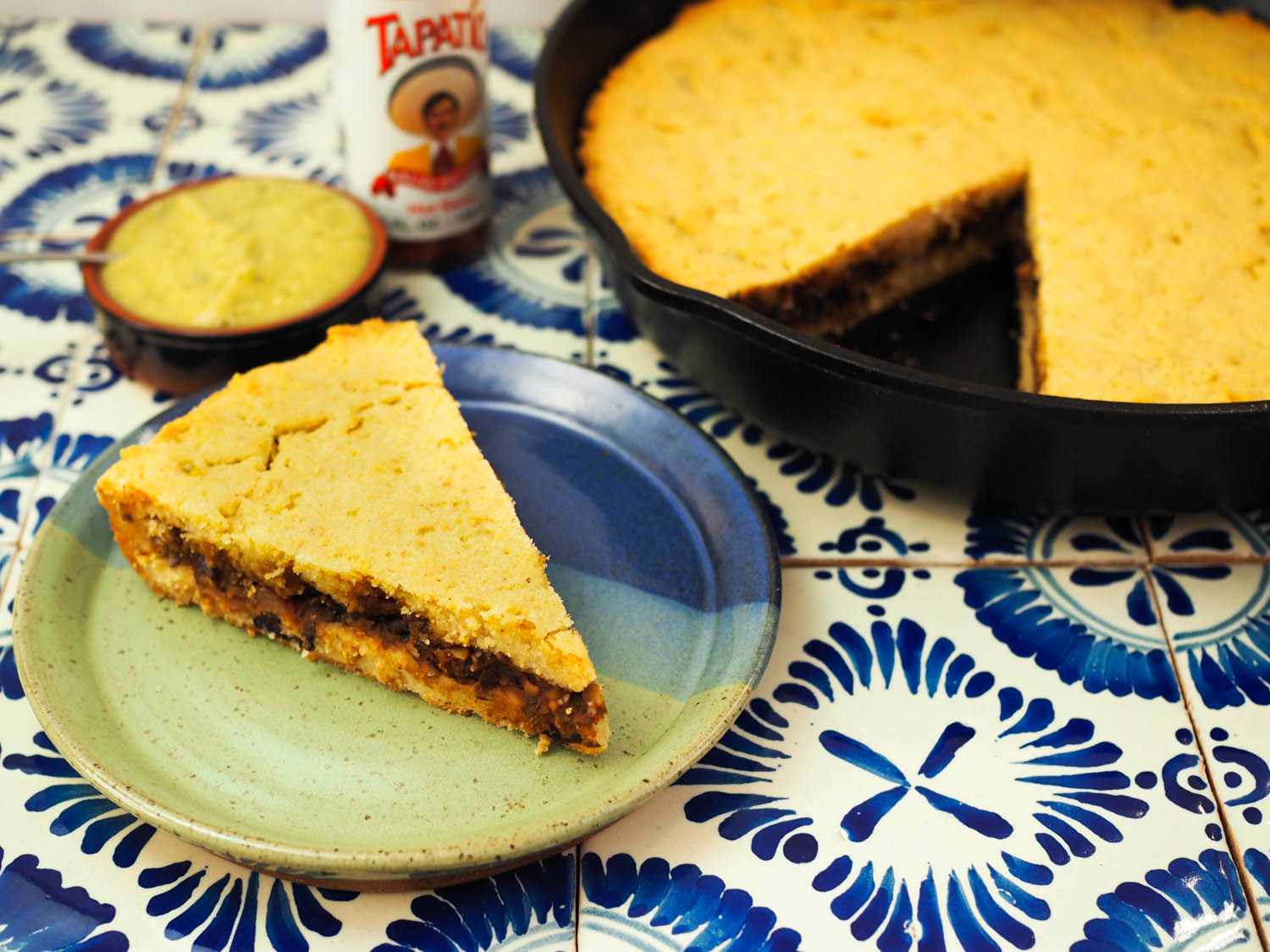 Mexican Tamale Pie (Tamal de Cazuela) With Black Bean Filling Recipe Image