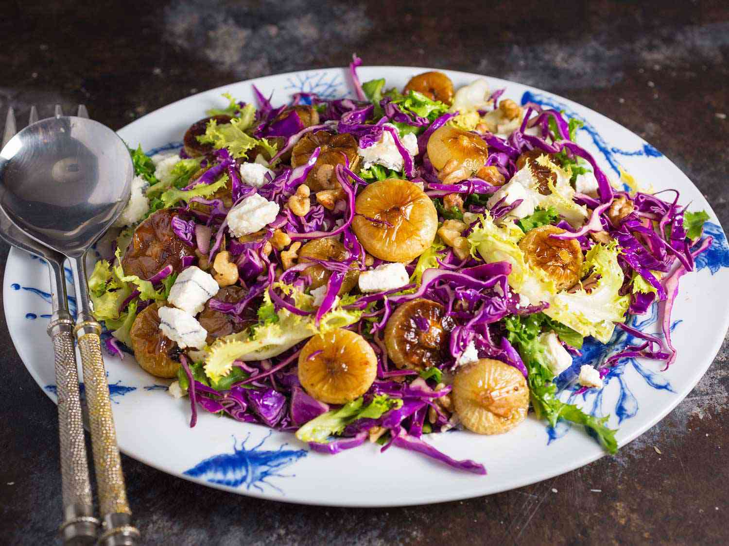 Red Cabbage Salad With Roasted Cipollini Onions Recipe Image