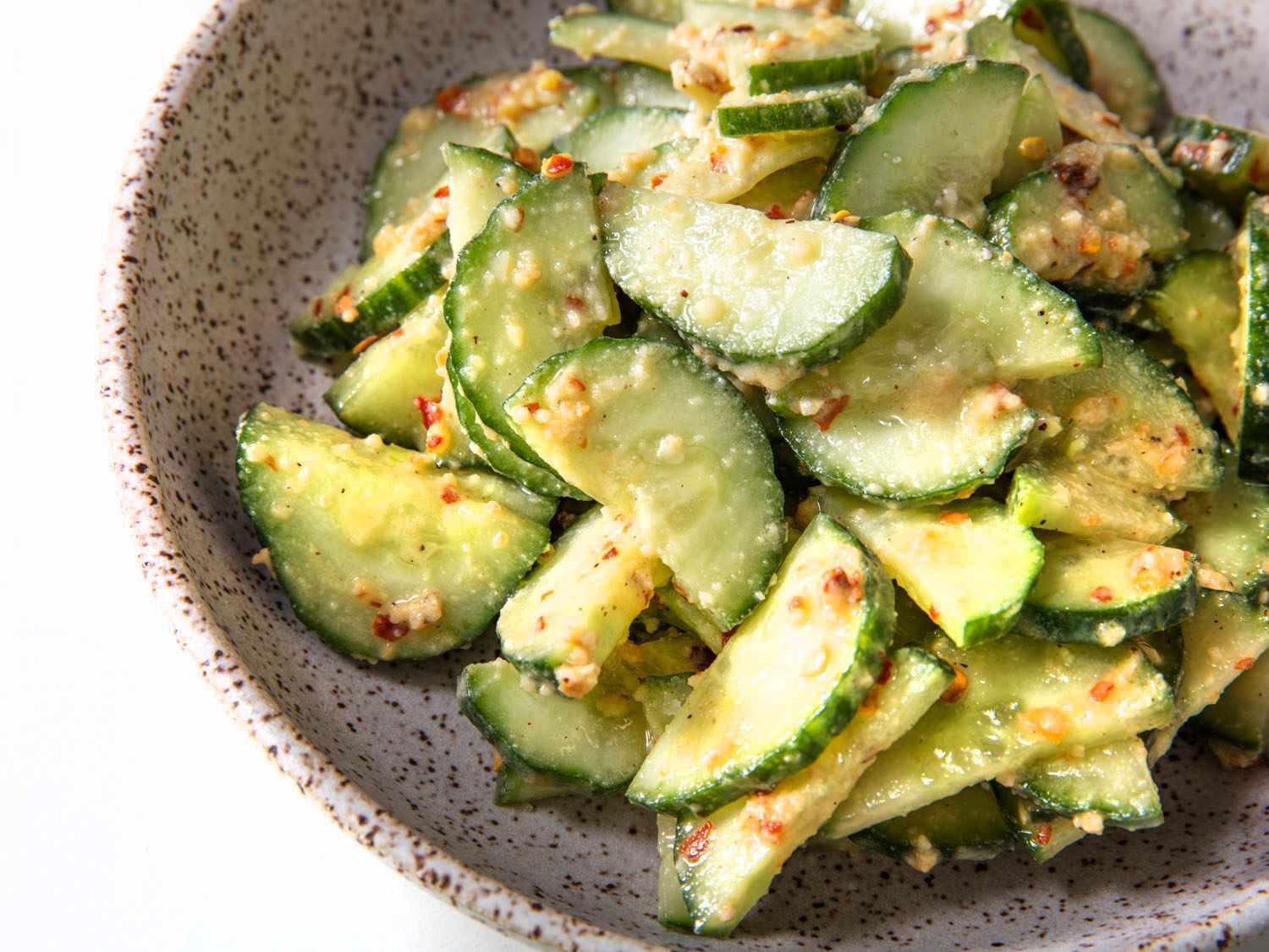 Mustard Oil-Dressed Cucumber Salad Recipe Image