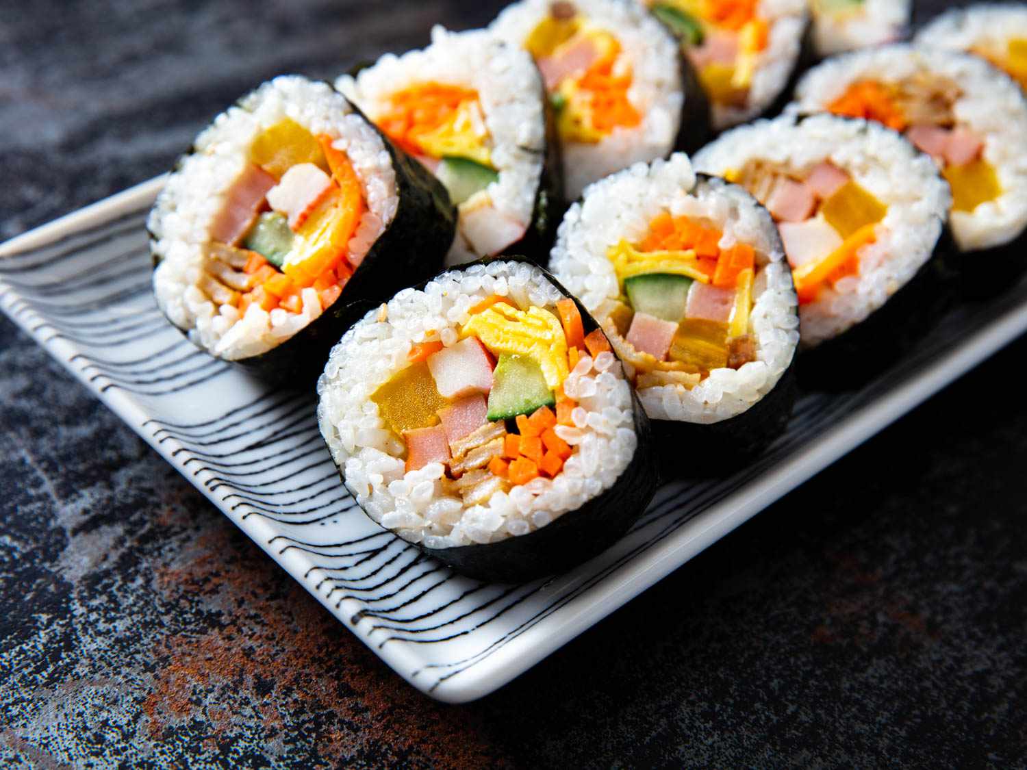 Kimbap (Korean Seaweed Rice Rolls) Recipe Image