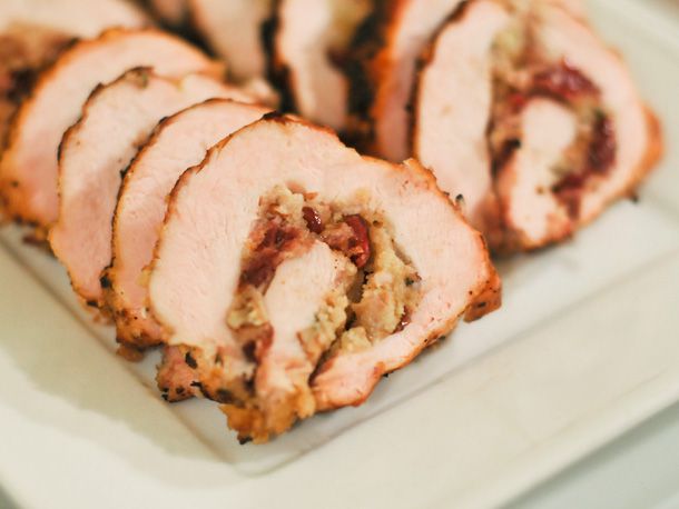 Grilled Turkey Breast With Cranberry Stuffing Recipe Image