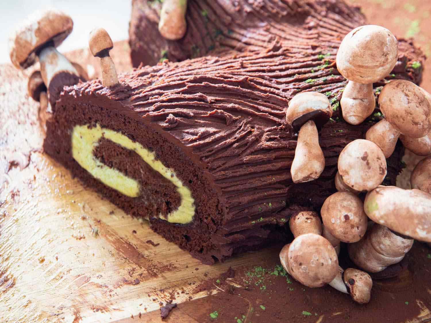 Classic Chocolate Yule Log Recipe Image