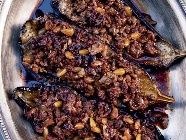 Stuffed Eggplant with Lamb and Pine Nuts from 'Jerusalem' Image