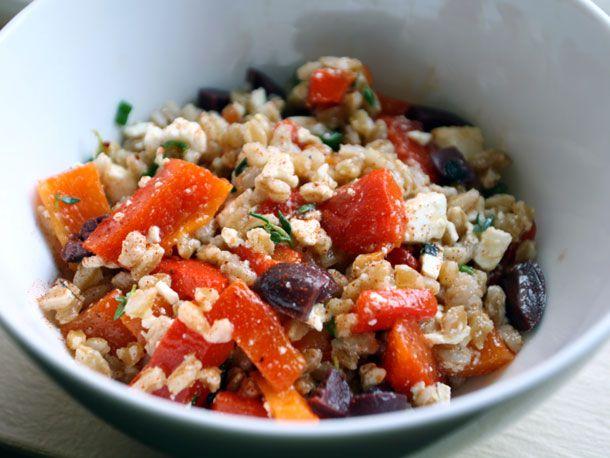 Farro and Roasted Pepper Salad Recipe Image