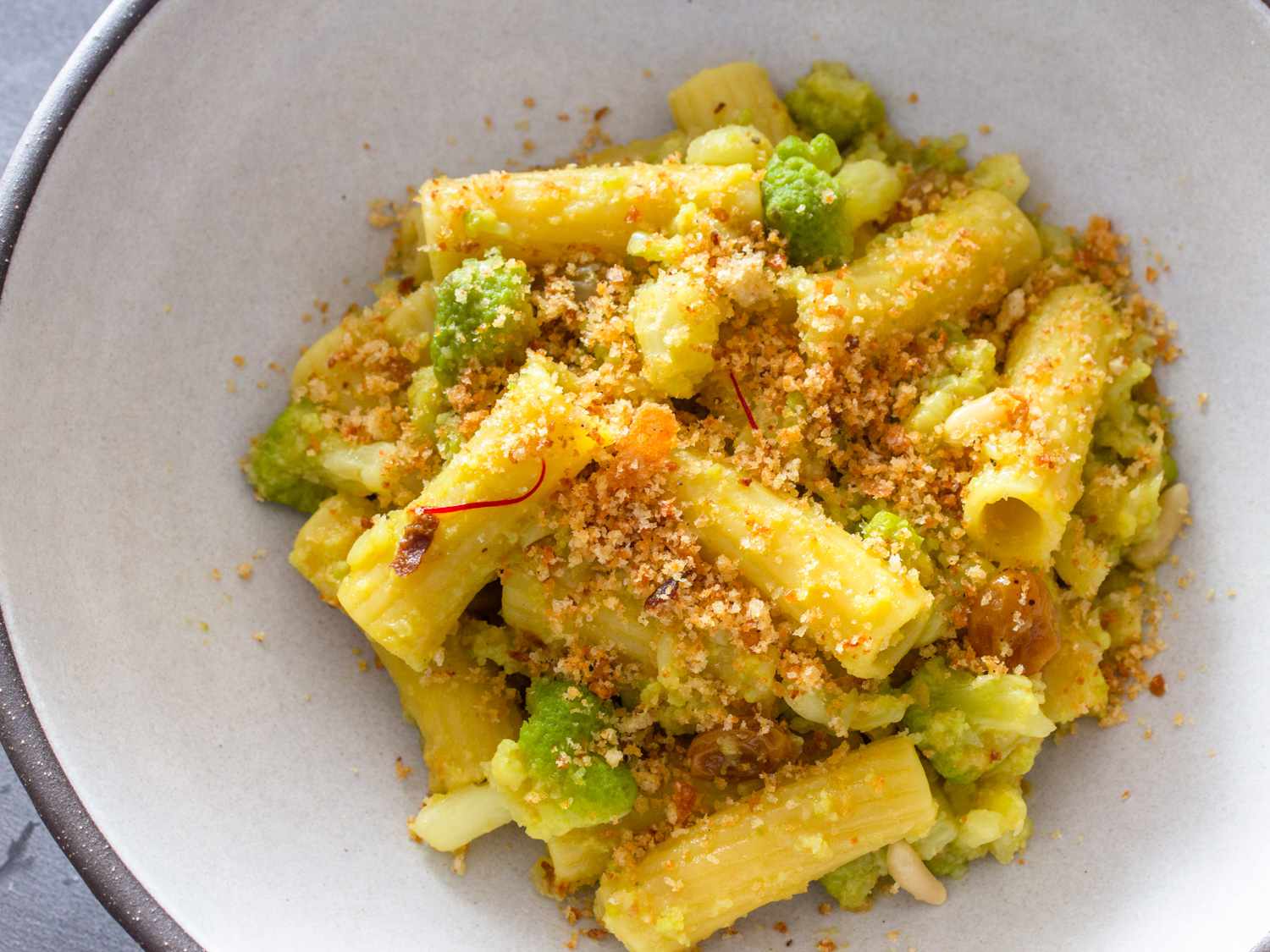 Pasta chi Vruoccoli Arriminati (Sicilian Pasta With Cauliflower and Toasted Breadcrumbs) Recipe Image
