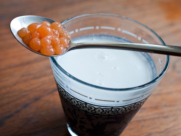 Sweet Coconut Soup with Fruit Pearls Recipe Image
