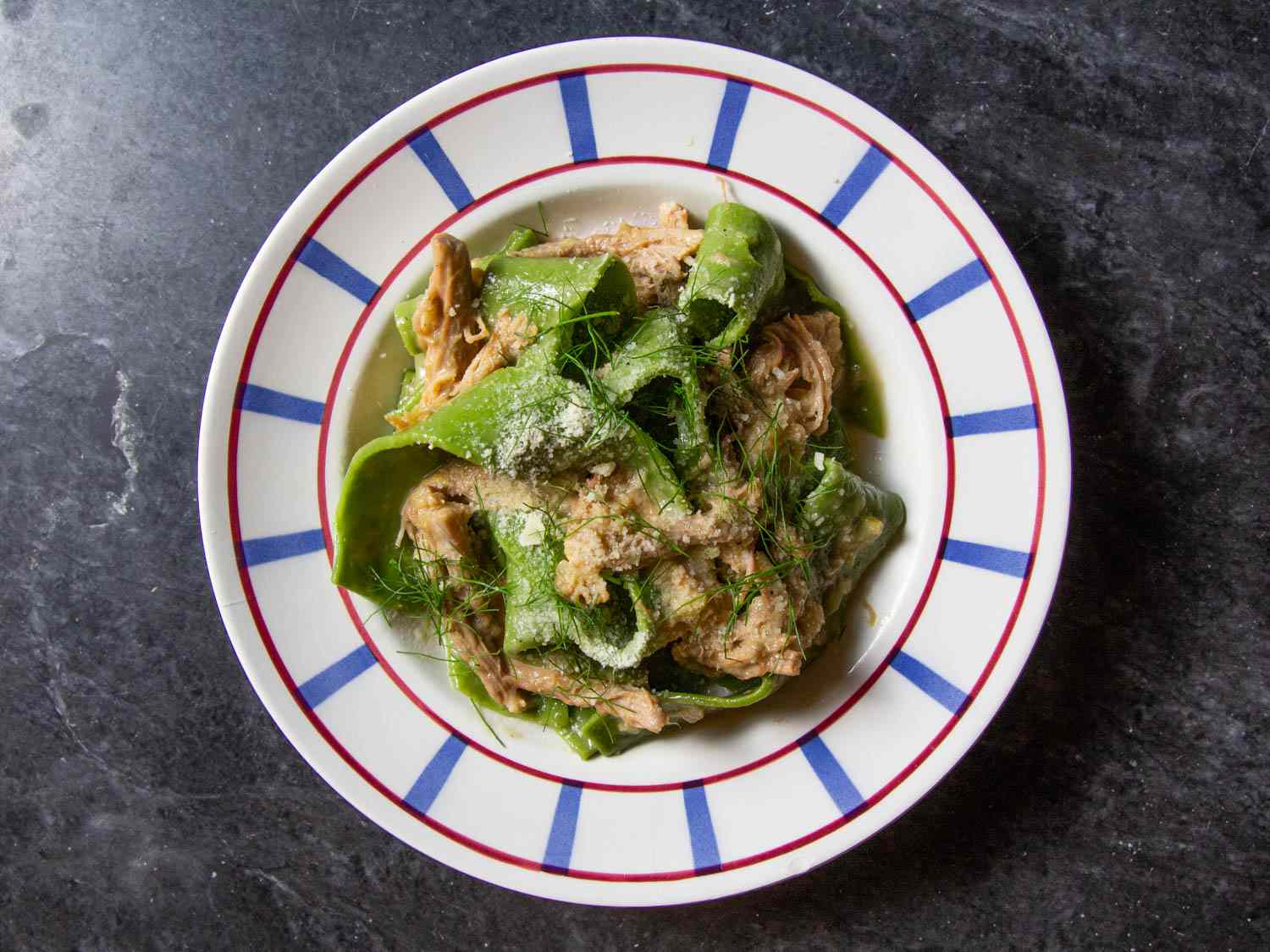Roast Pork Shoulder Ragù in Bianco With Pasta Recipe Image