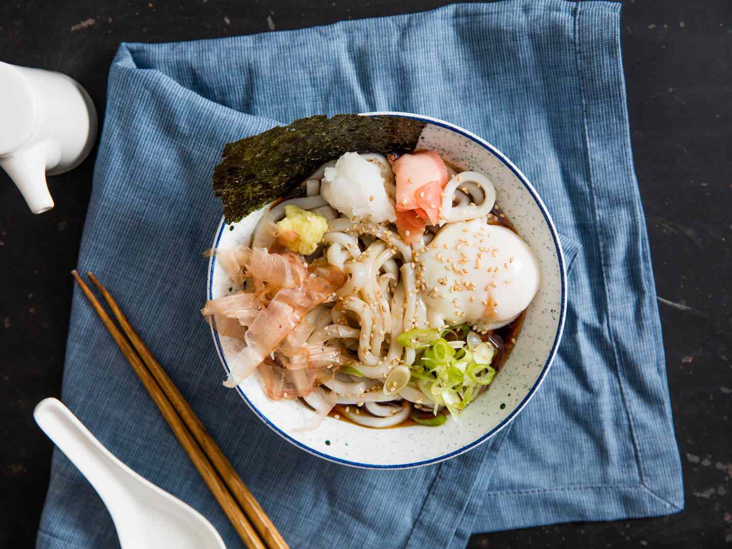 Bukkake Udon (Japanese Cold Noodles With Broth) Recipe Image