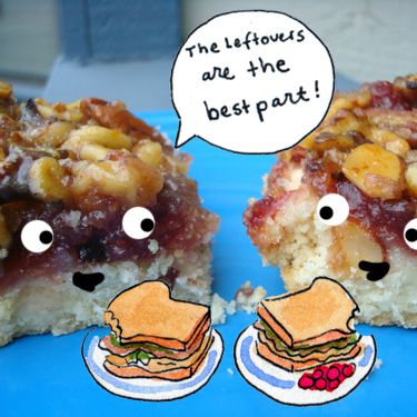 Cakespy: Thanksgiving Leftover Cranberry Nut Squares Recipe Image