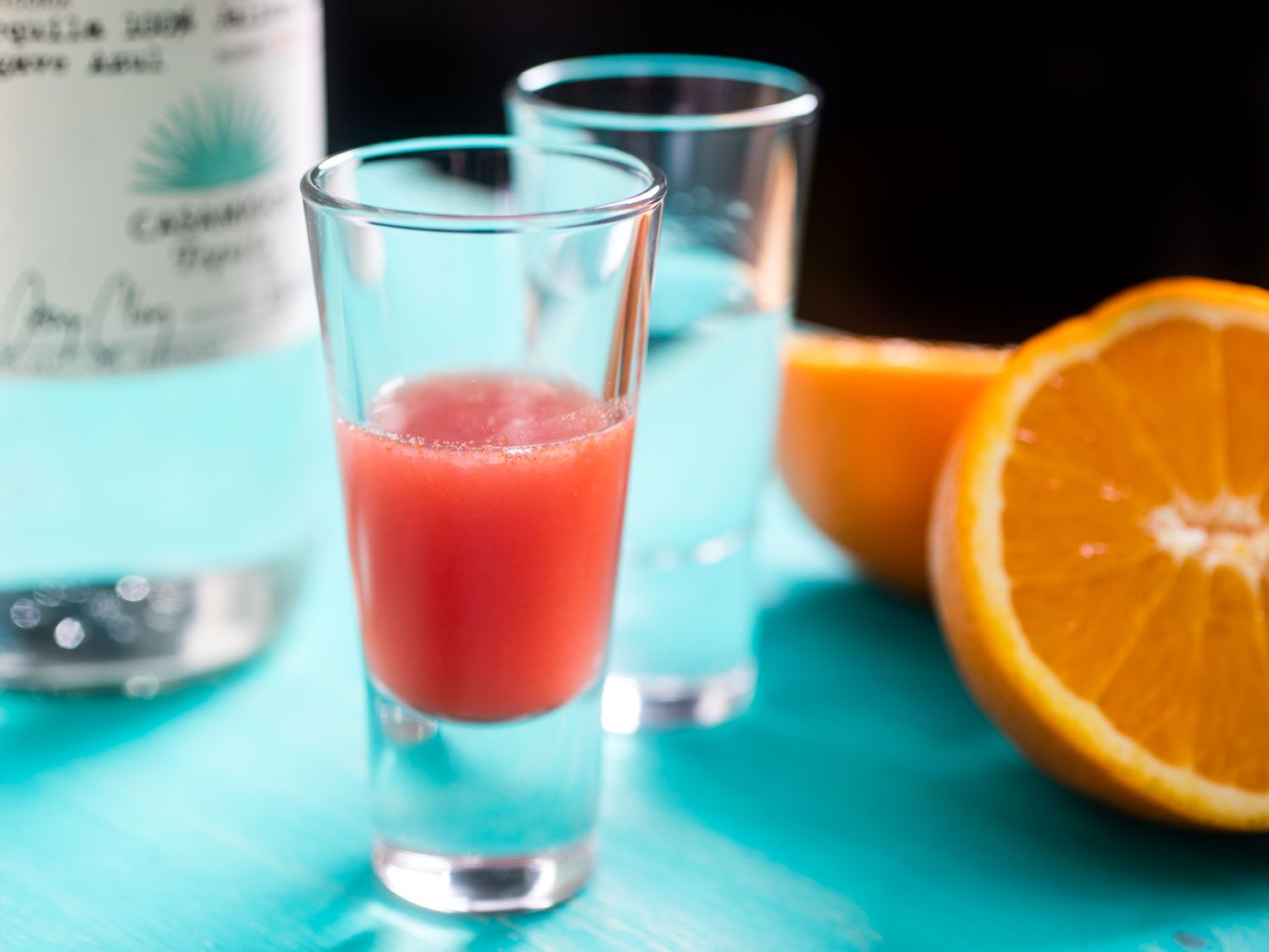 Classic <i>Sangrita</i> With Orange Juice, Pomegranate, and Chili Recipe Image