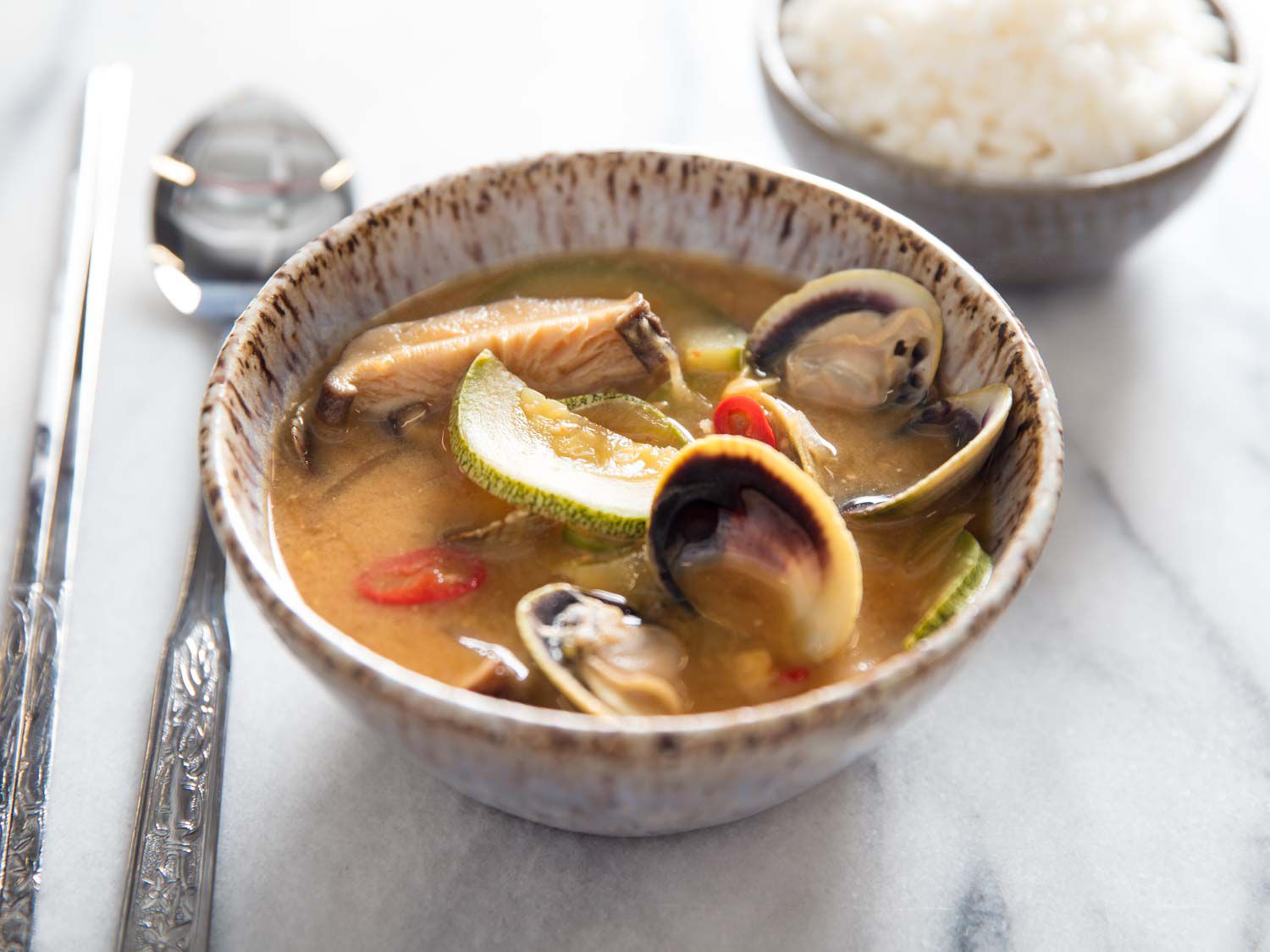 <i>Doenjang Jjigae</i> (Korean Fermented-Bean-Paste Stew) Recipe Image