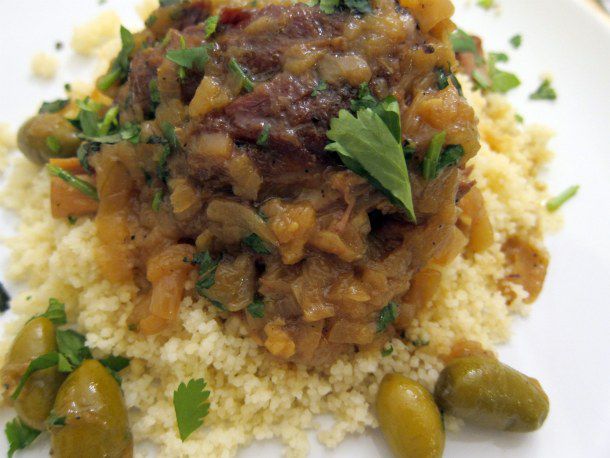 The Secret Ingredient (Turmeric): Moroccan Lamb Tagine with Turmeric, Onions, and Olives Recipe Image