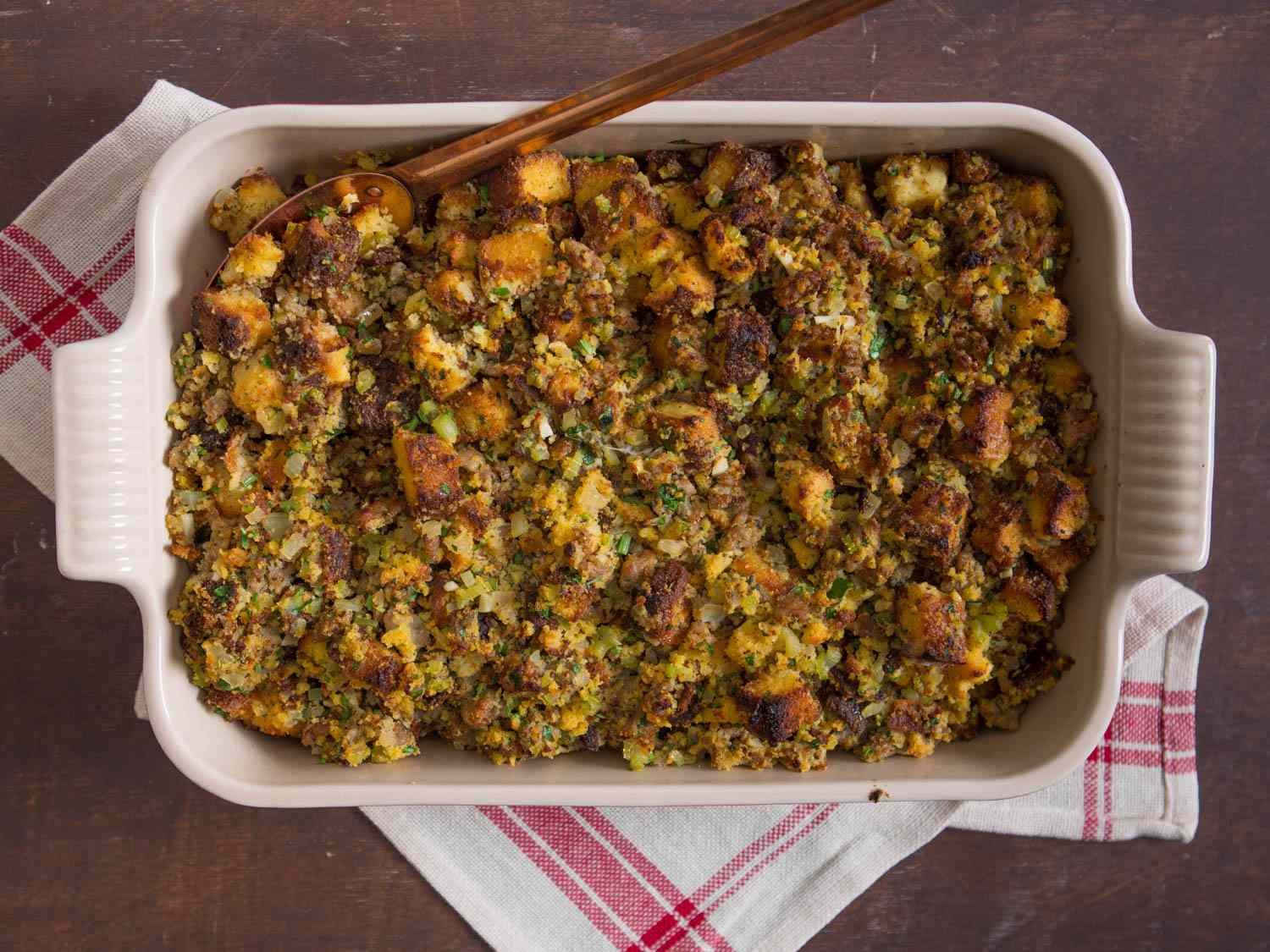 Cornbread Dressing With Sausage and Sage Recipe Image