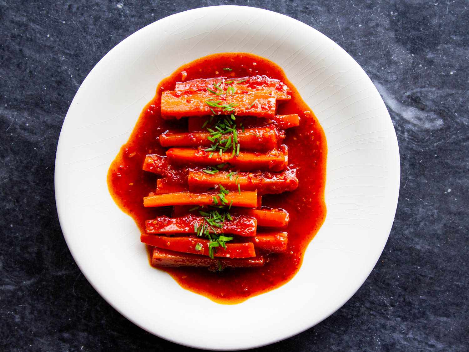Glazed Carrots With Burnt Honey and Gochugaru Recipe Image