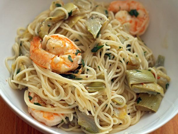 Shrimp Scampi with Artichokes Recipe Image
