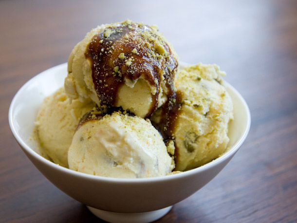 White Sesame Pistachio Crunch Ice Cream Recipe Image
