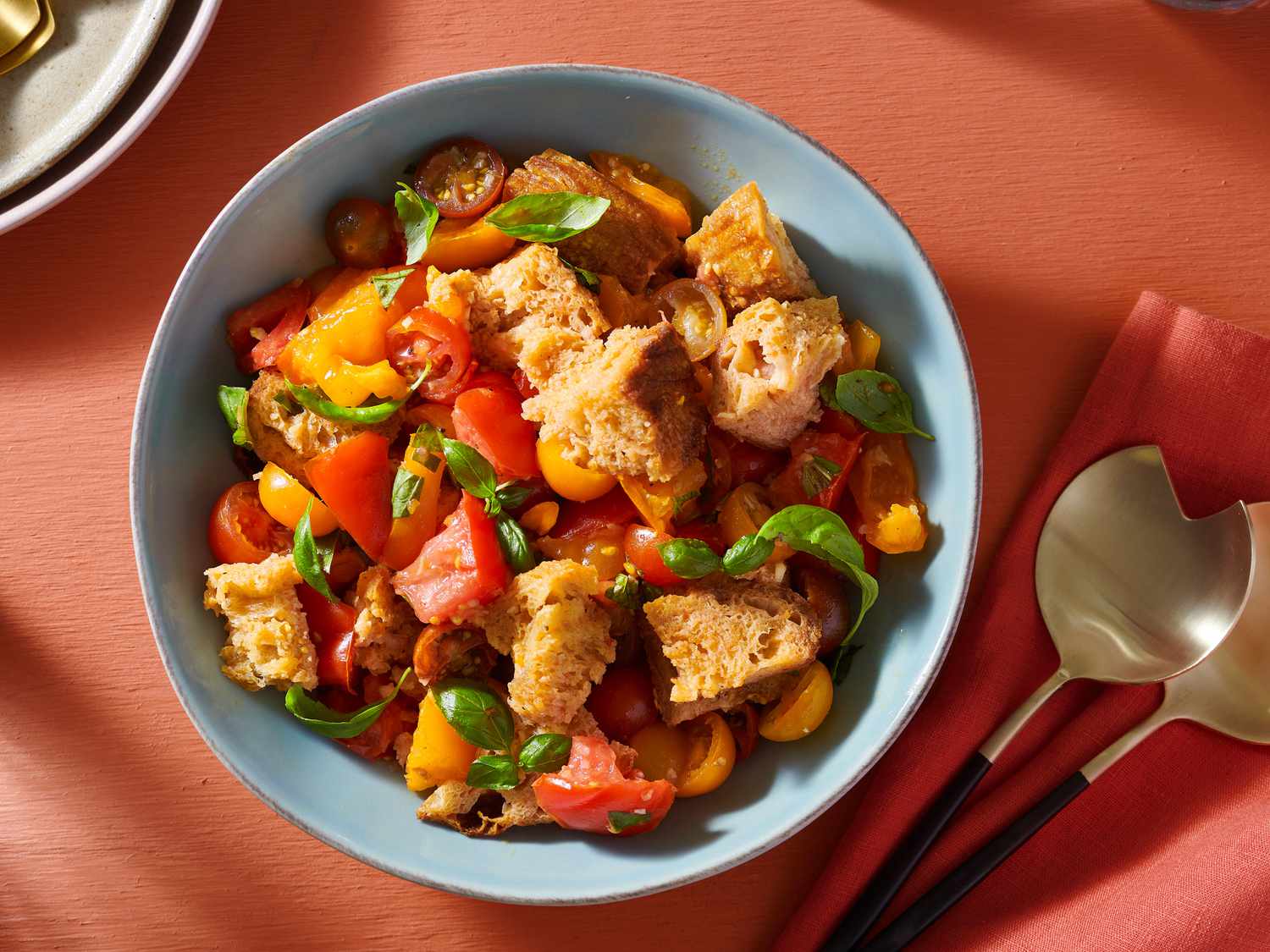 Classic Panzanella Salad (Tuscan-Style Tomato and Bread Salad) Recipe Image