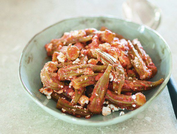 Greek-Style Okra With Tomato, Feta, and Marjoram From 'The New Southern Table' Image