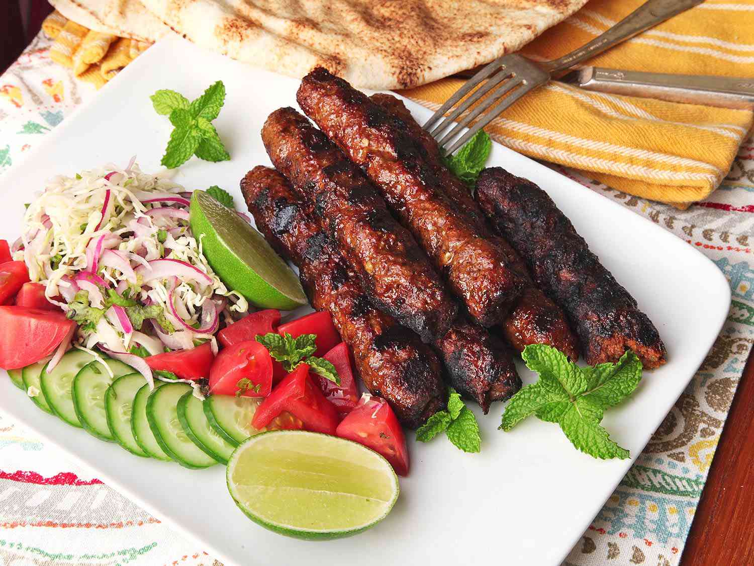 Seekh Kebabs (Pakistani Spicy Grilled Ground Meat Skewers) Recipe Image