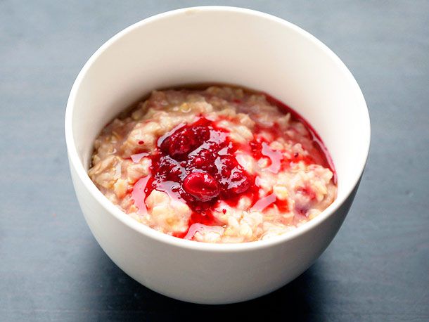 Vegan Toasted Oatmeal With Maple Syrup, Cranberries, and Raspberries Recipe Image