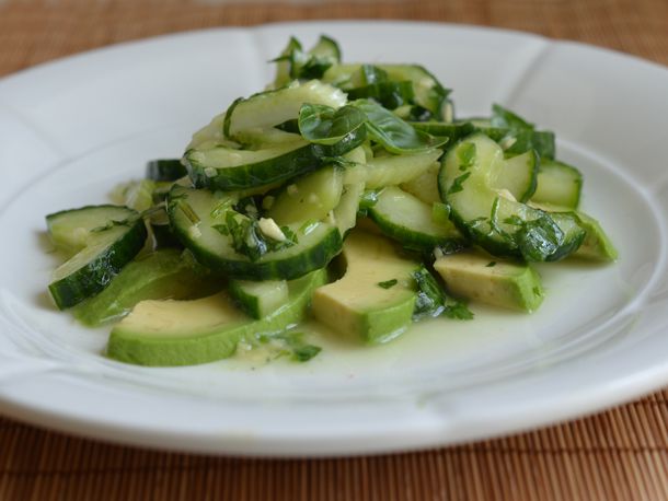 Asian Cucumber, Celery, and Avocado Salad Recipe Image