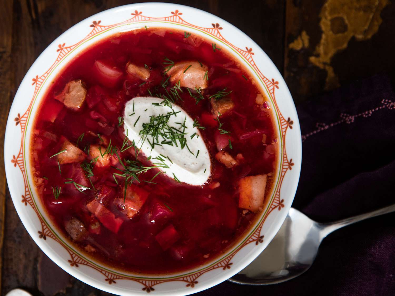 Hot Ukrainian Borscht Recipe (With Beets, Beef, Pork, and More) Image