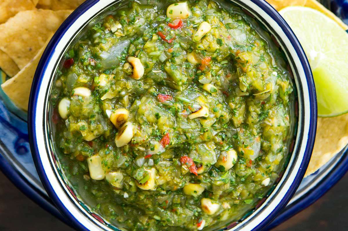 Cactus and Corn Salsa Recipe, Nopales Salsa Image