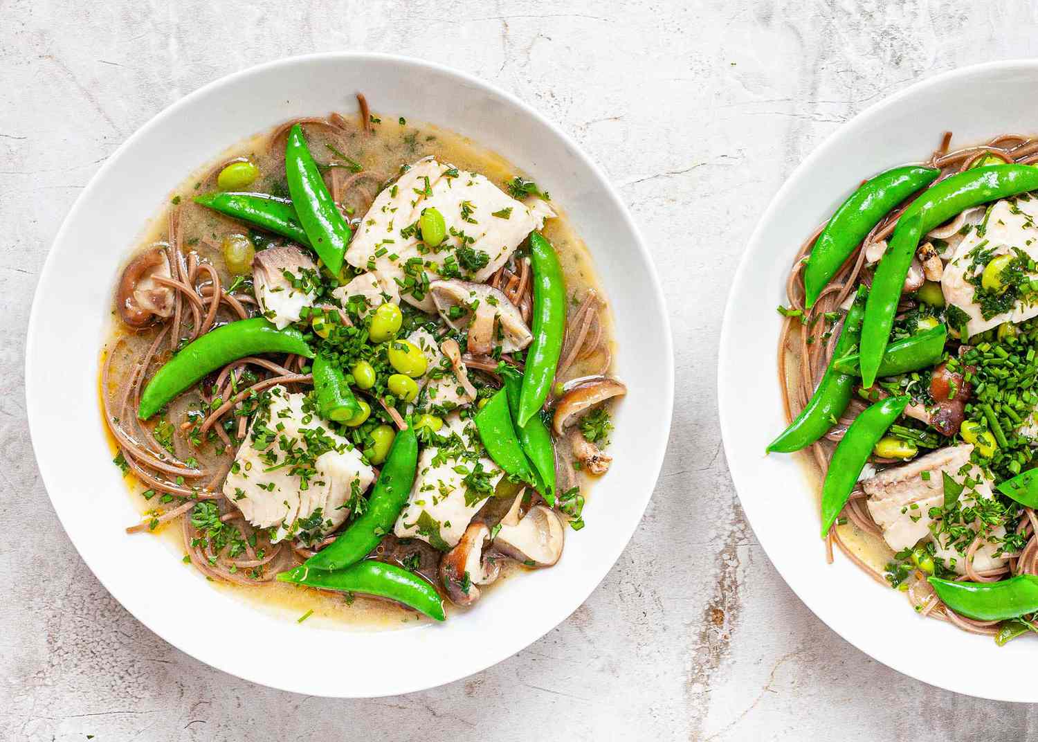 Easy Miso Fish Soup with Soba {For Two!} Image