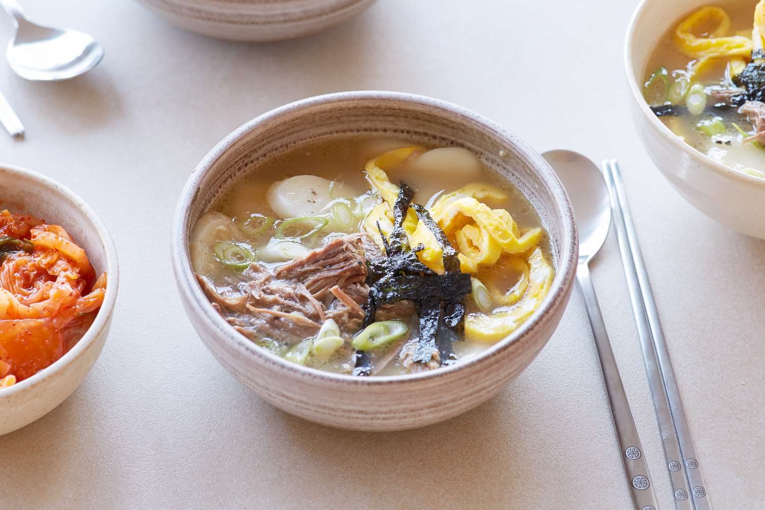 Tteokguk (Korean Rice Cake Soup) Recipe Image