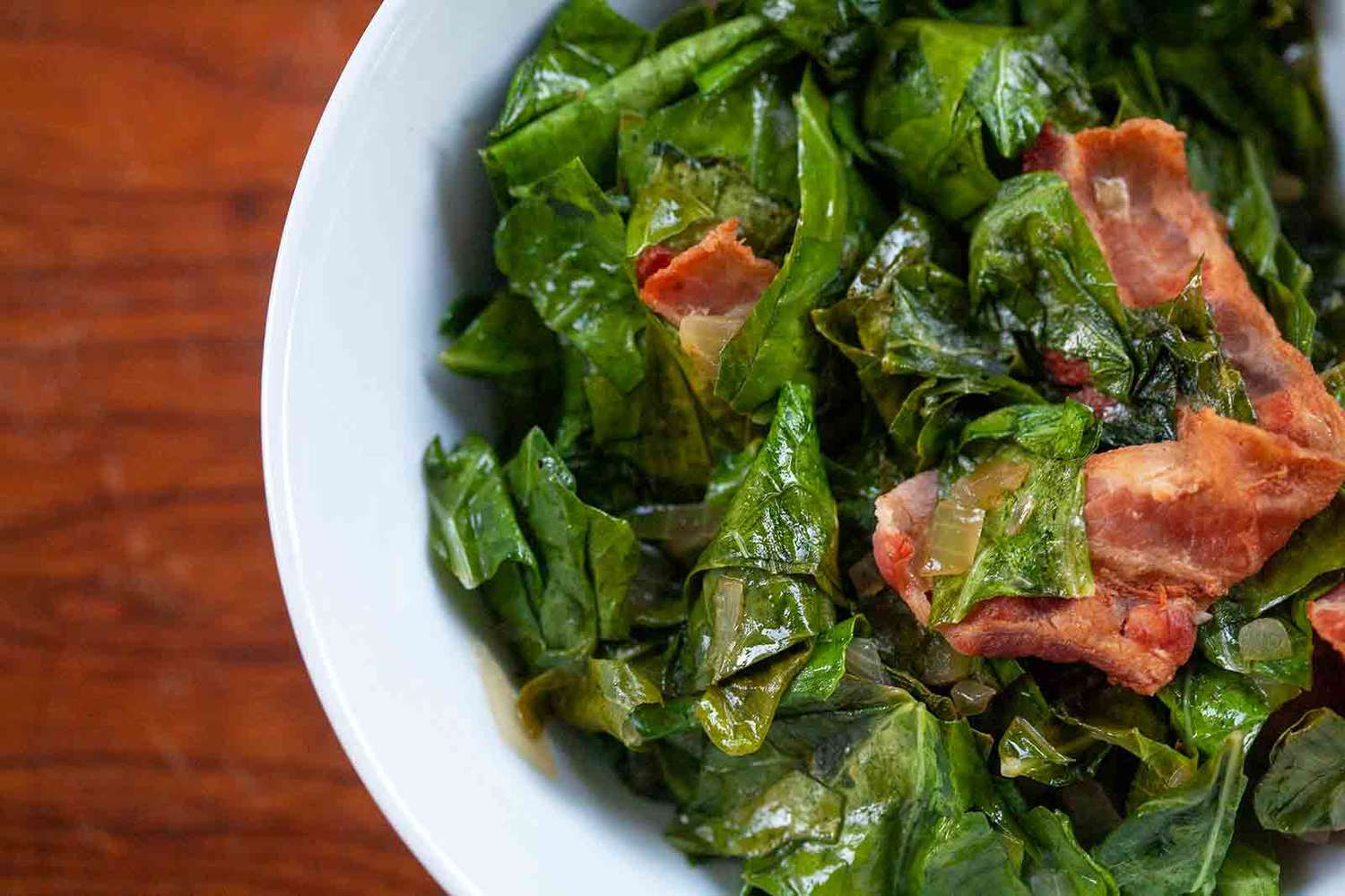 Collard Greens with Bacon Recipe Image