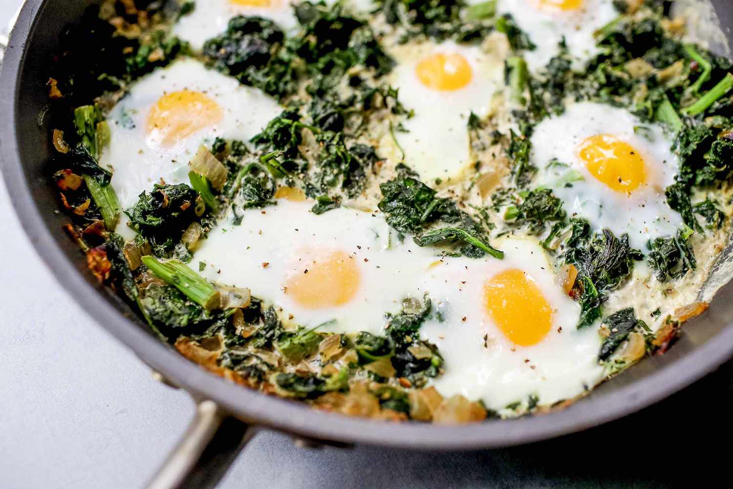 Adeena Sussman's Green Shakshuka with Crispy Latkes Recipe Image