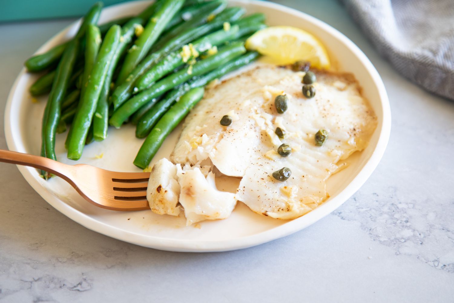 Baked Tilapia in Lemon Butter Sauce Recipe Image