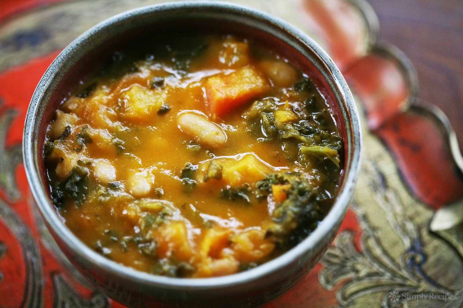Kale and Roasted Vegetable Soup Recipe Image