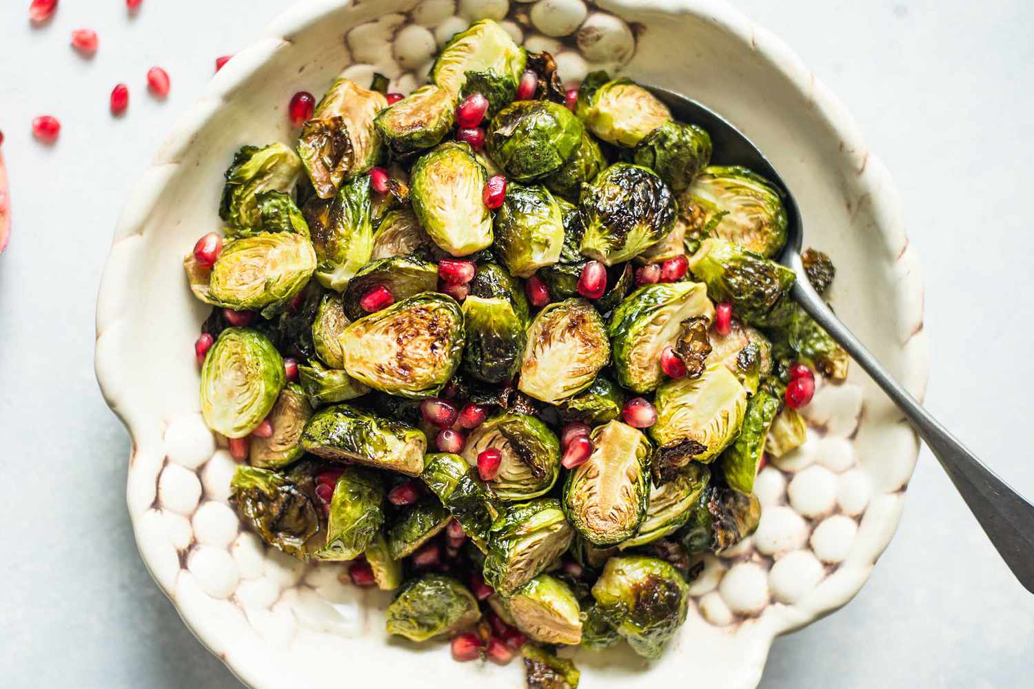 Roasted Brussels Sprouts with Pomegranate Glaze Recipe Image