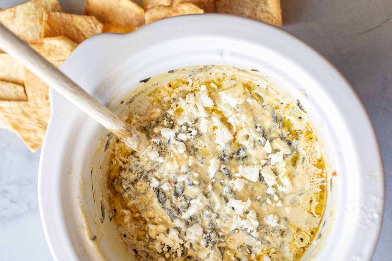 Slow Cooker Spinach Feta Dip Recipe Image