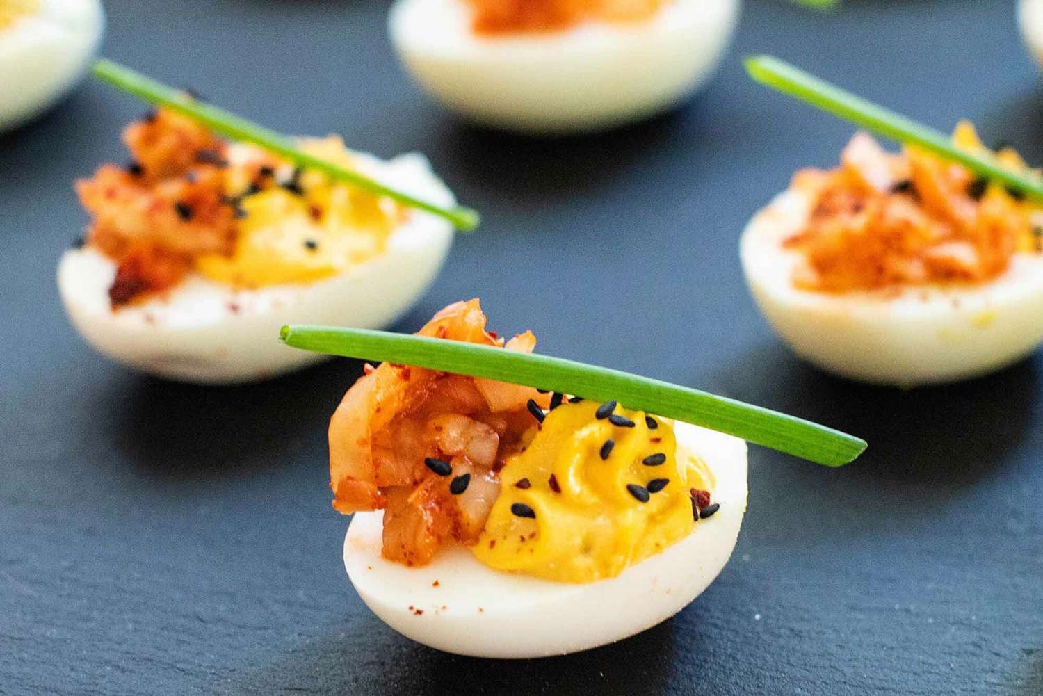 Kimchi Deviled Eggs Recipe Image