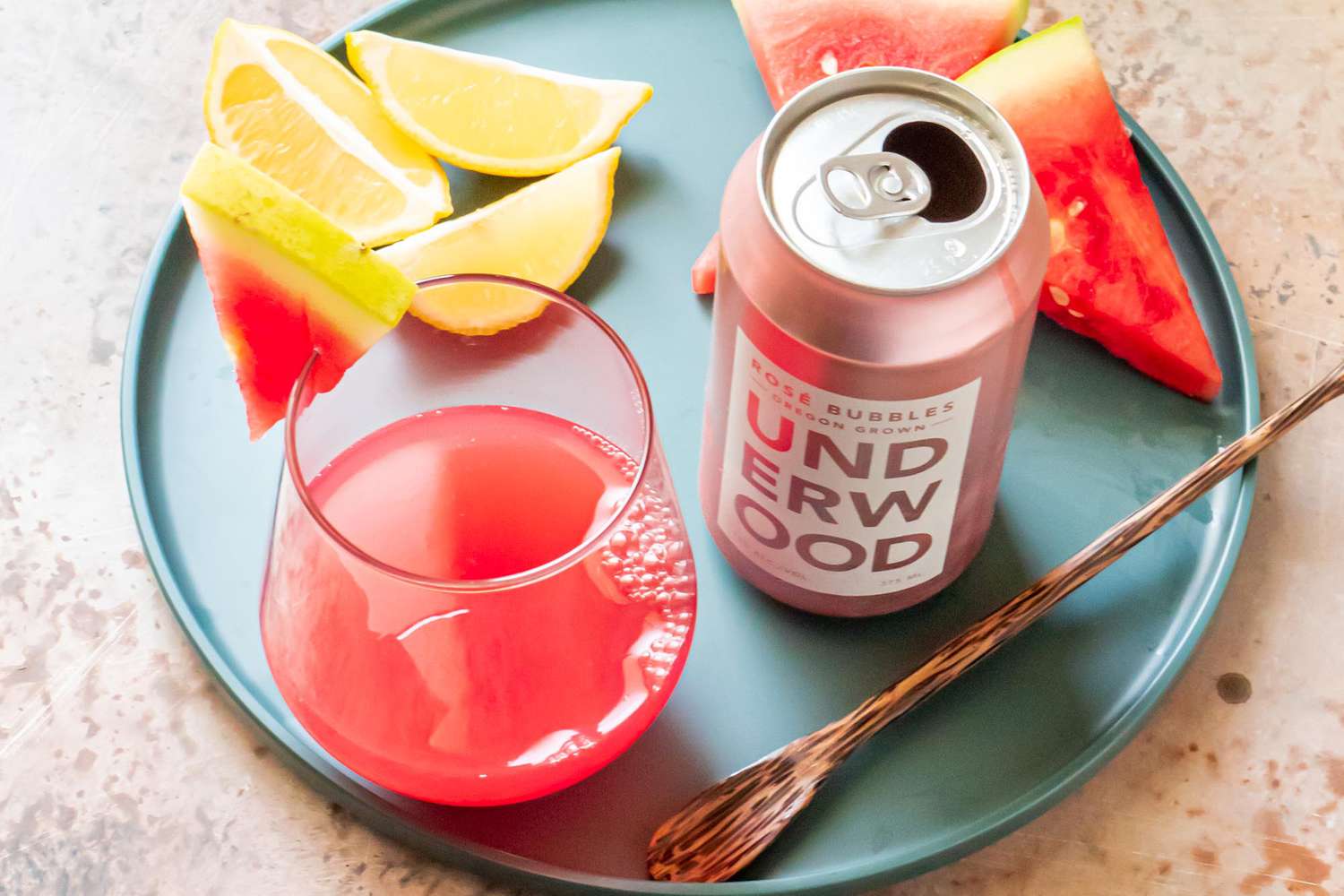 Watermelon Rosé Mimosa Recipe Image