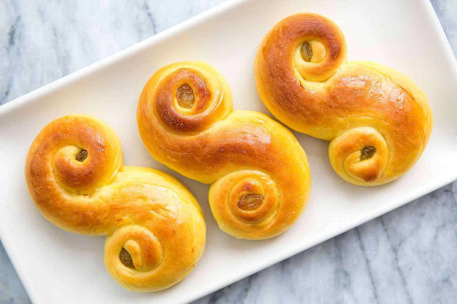 St. Lucia Saffron Buns Recipe, Swedish Lussekatter Rolls Image