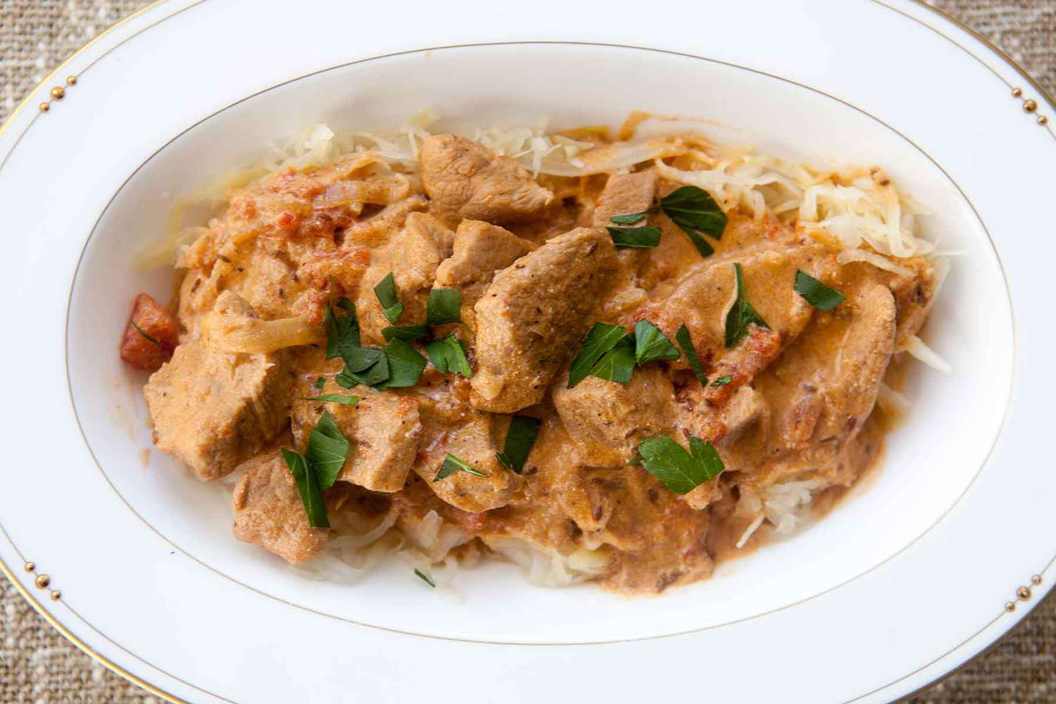 Veal Goulash with Sauerkraut Recipe Image