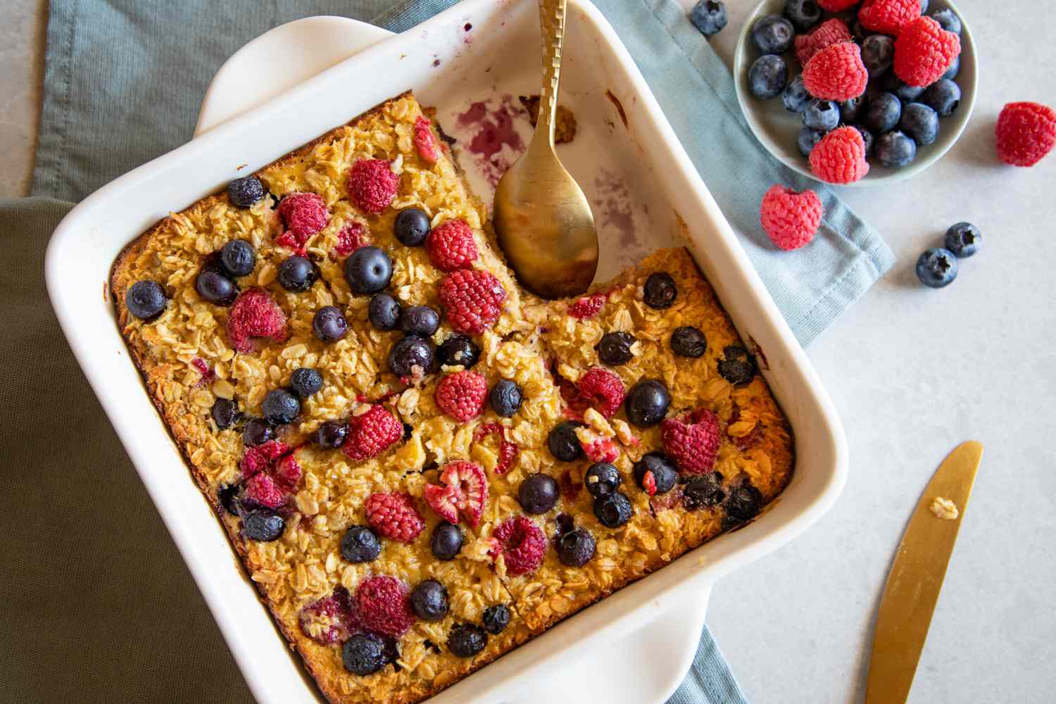 Baked Oatmeal with Mixed Berries Recipe Image