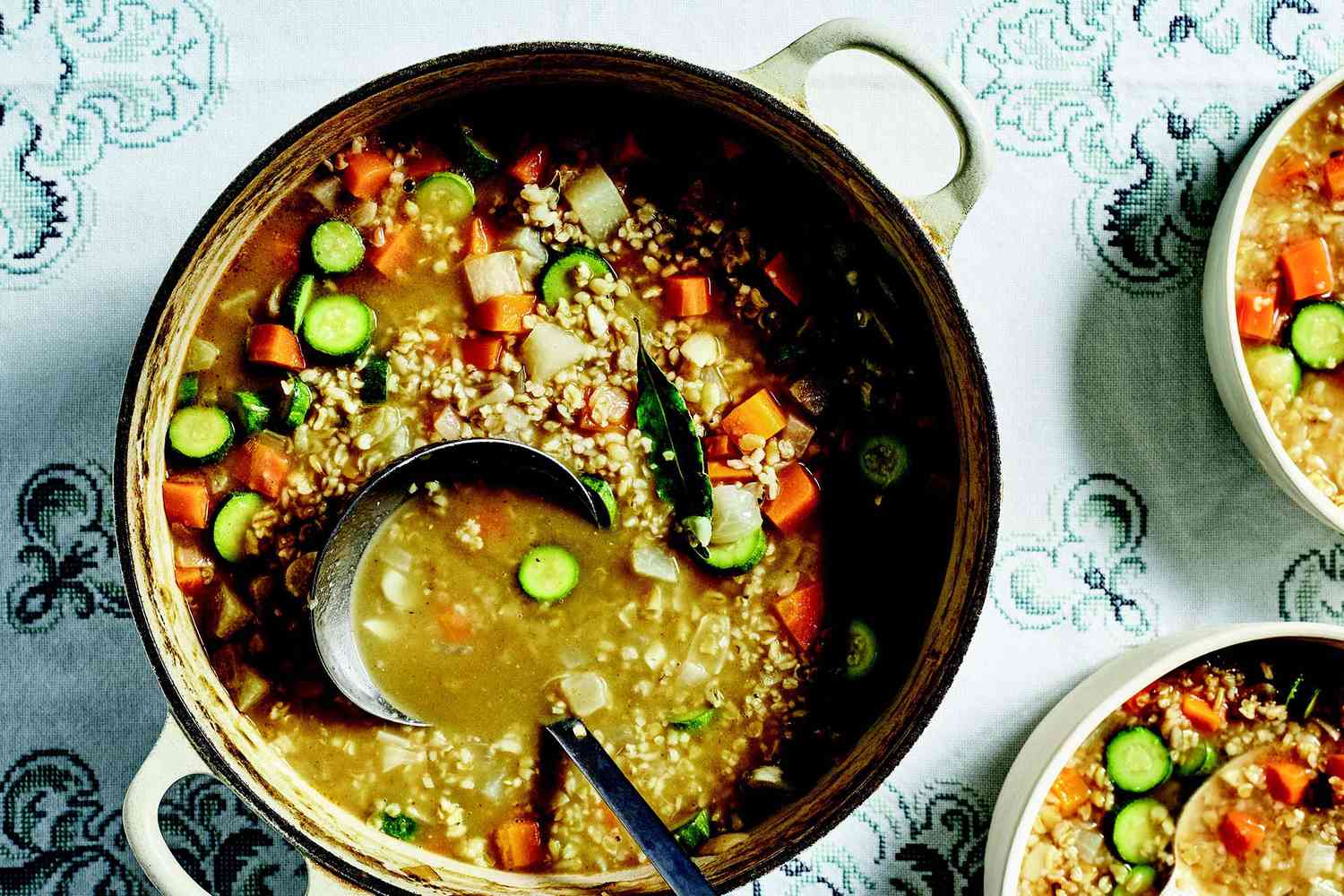 Freekeh Vegetable Soup Recipe Image