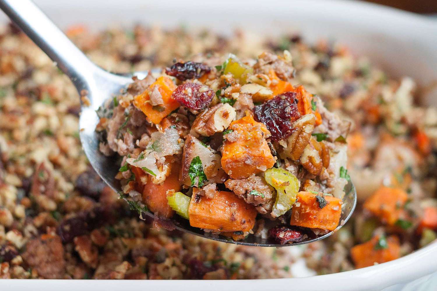 Sweet Potato &amp; Pork Thanksgiving Stuffing Recipe Image